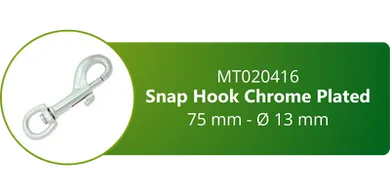 Snap Hook Chrome Plated 75 mm - 13 mm