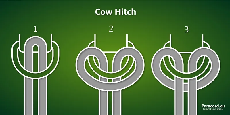 Hoe je een cow hitch knoop maakt