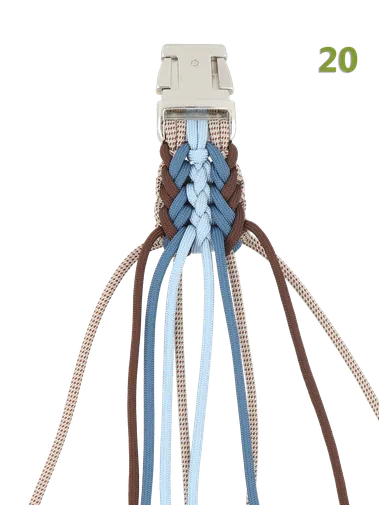 paracord halsband met buckle knopen